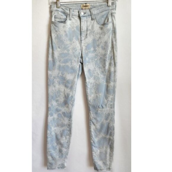 L'AGENCE Margot Tie-Dye High-Rise Skinny Jeans, Abyss - Picture 3 of 5